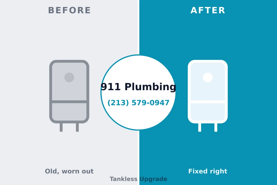 Before and after: plumbing repair Grove City, PA